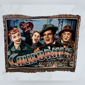 I Love Lucy “California Here We Come" Throw Blanket